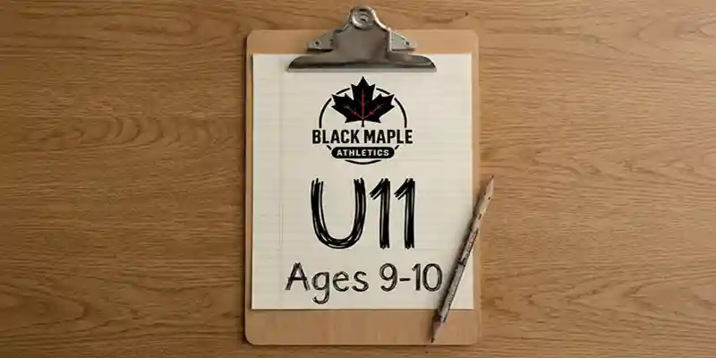 U11 age group hockey players